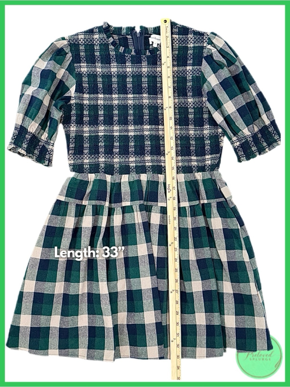 Bohme Emmett Plaid Smocked Mini Cotton Dress - Picture 6 of 11